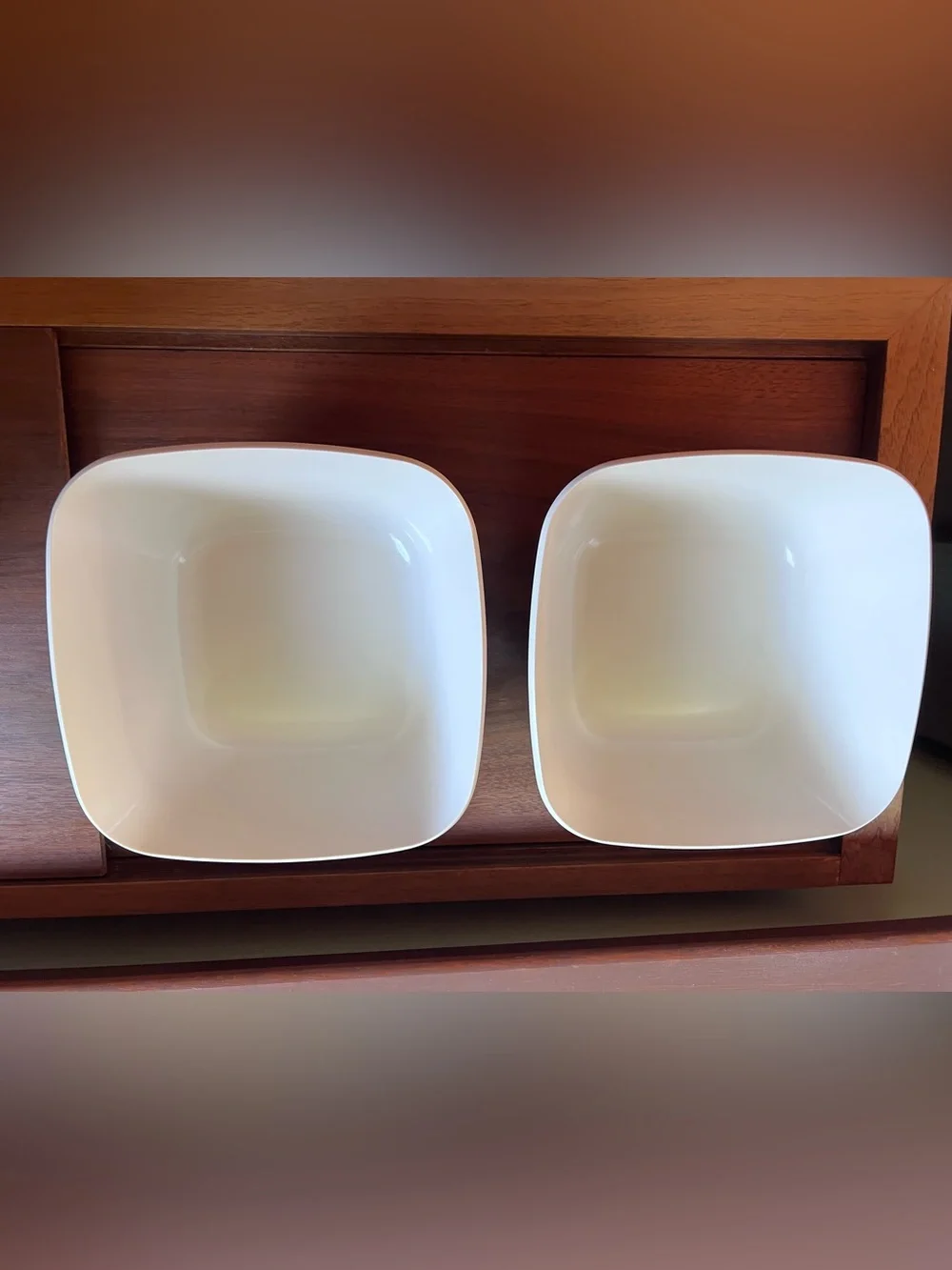 Pair of Orla Kiely for Target Melamine Bowls with Pear and Apple Pear Patters.